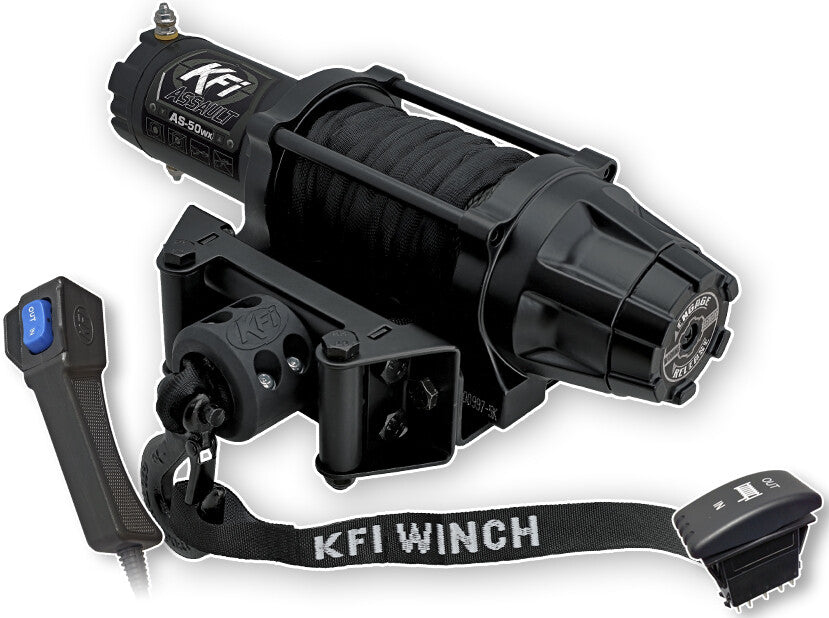 KFI Assault Winch - 5000 lb - Synthetic Cable - Wide (AS-50WX)