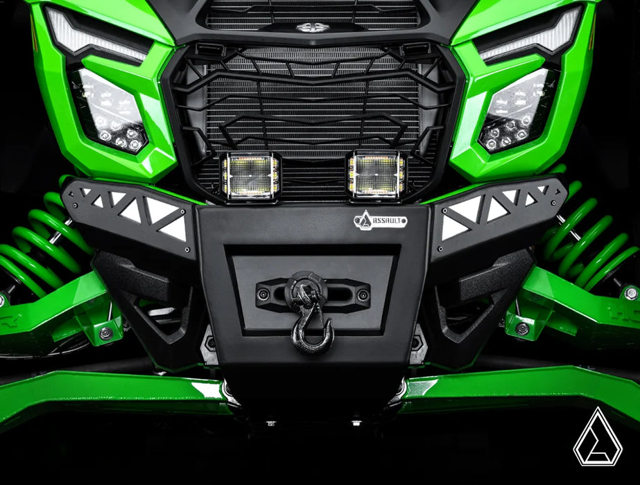 Assault Industries Winch-Ready Aluminum Plate Front Bumper Kawasaki Teryx H2